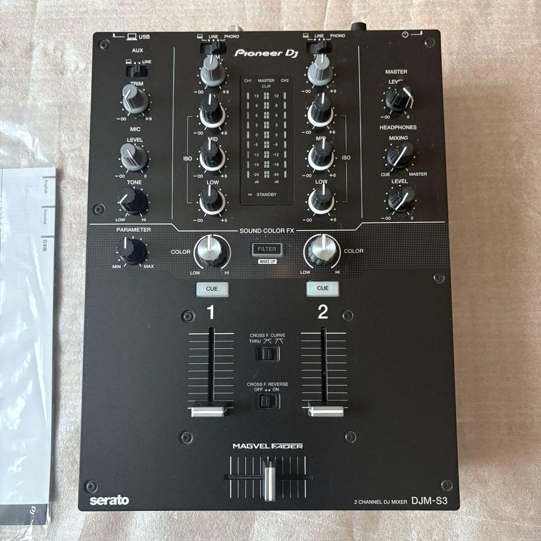 Pioneer DJ DJM-S3 2チャンネルDJミキサー