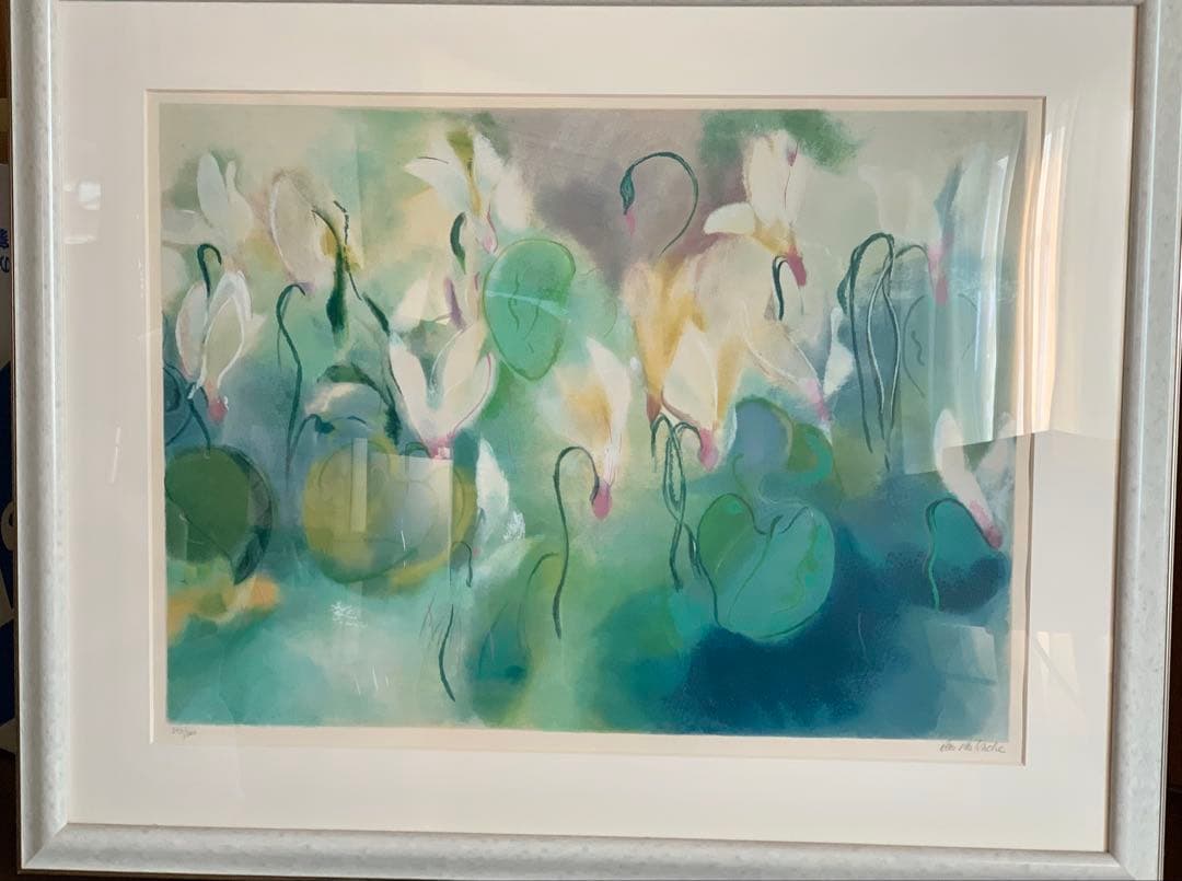 に*の様 希少　大判リトグラフ　ダン・パルトゥシュ　「シクラメン」