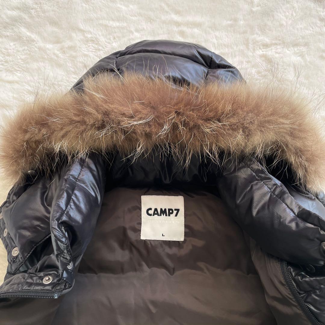 CAMP7 キャンプセブン ダウンベスト リアルファー y2k アーカイブ 黒