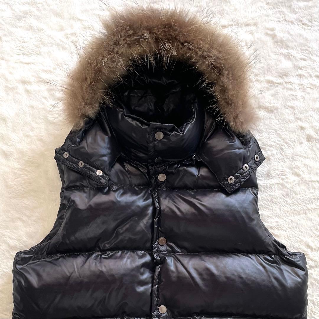 CAMP7 キャンプセブン ダウンベスト リアルファー y2k アーカイブ 黒