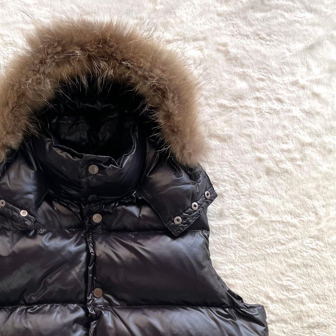 CAMP7 キャンプセブン ダウンベスト リアルファー y2k アーカイブ 黒