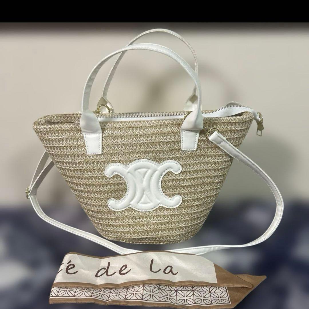 かごバッグ 2way ショルダー付き 新品