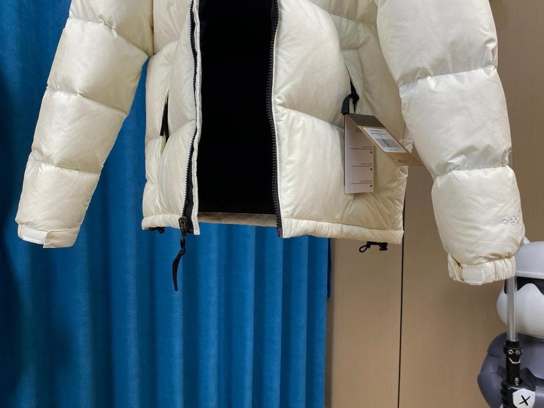 極美品【M】ザノースフェイス ヌプシ ホワイト ダウンジャケット