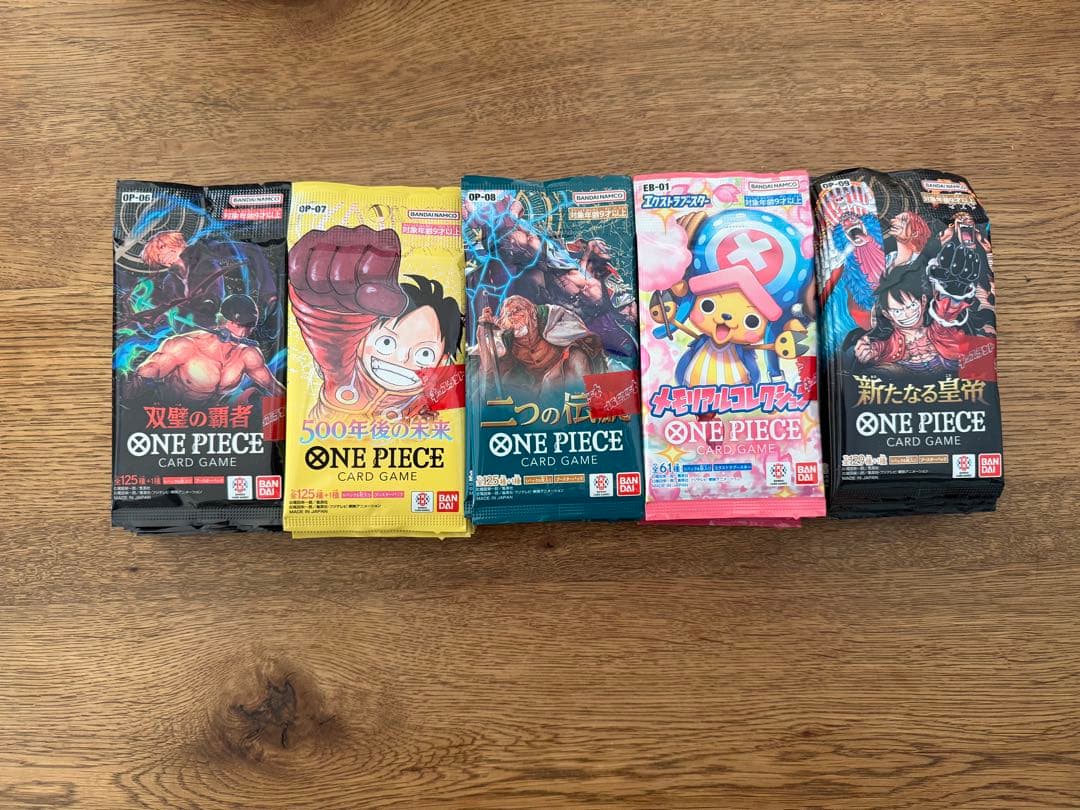 ワンピースカード　各10パック