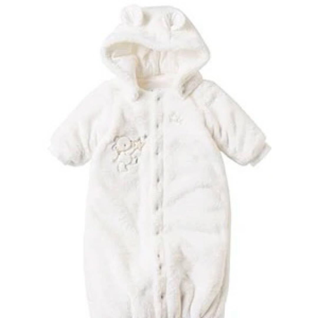 【新品同様】ファミリア　ジャンプスーツ　おくるみ　ファー
