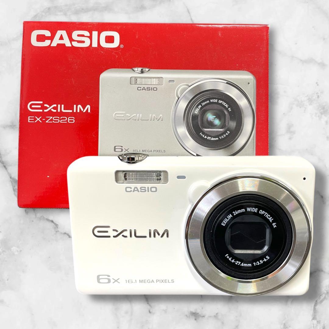 CASIO EXILIM EX-ZS26 ホワイト　電源OK