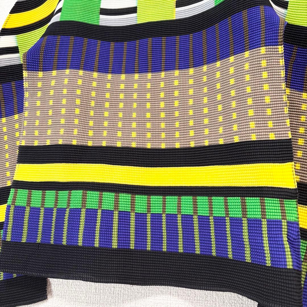 美品　ISSEY MIYAKE ME 長袖　ハイネック　ストレッチ　マルチカラー