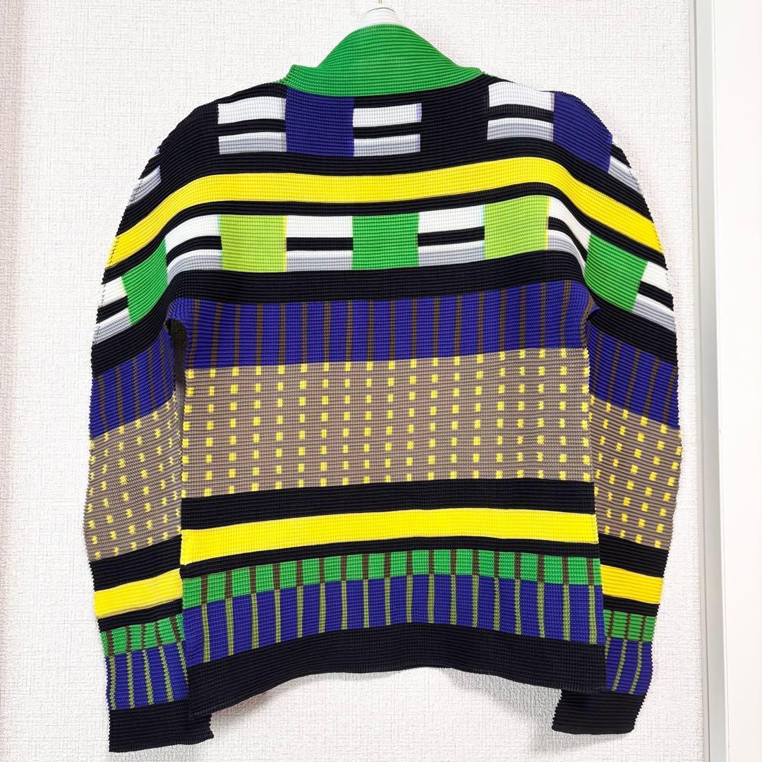 美品　ISSEY MIYAKE ME 長袖　ハイネック　ストレッチ　マルチカラー