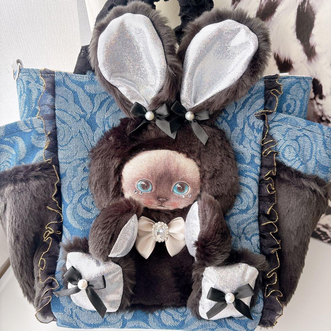 ゆ*ら様 コヤンイサムチョン　薔薇柄クラウディちゃん　ブラックファー