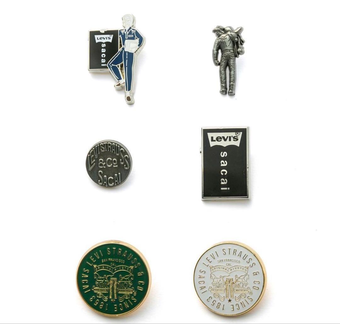 新品 sacai Levi’s pins サカイ リーバイス ピンズ シルバー