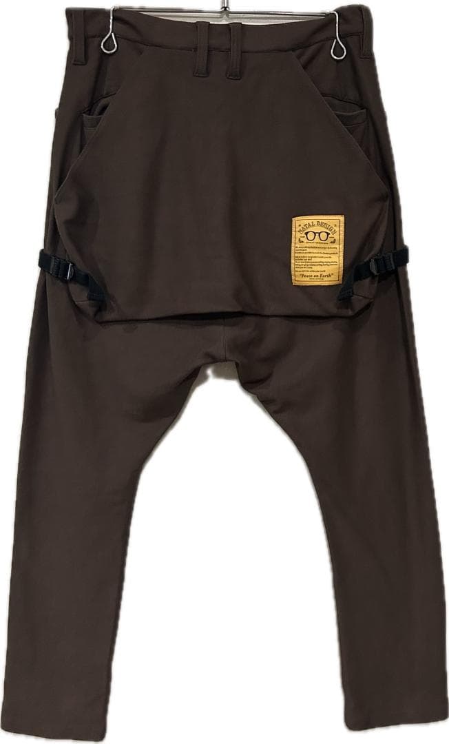 ＊NATAL DESIGN ストレッチ入り フラップ サルエルパンツ S