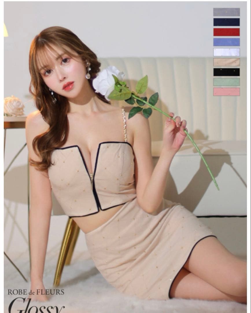 ROBE de FLEURS GL2896 ミニキャバドレス