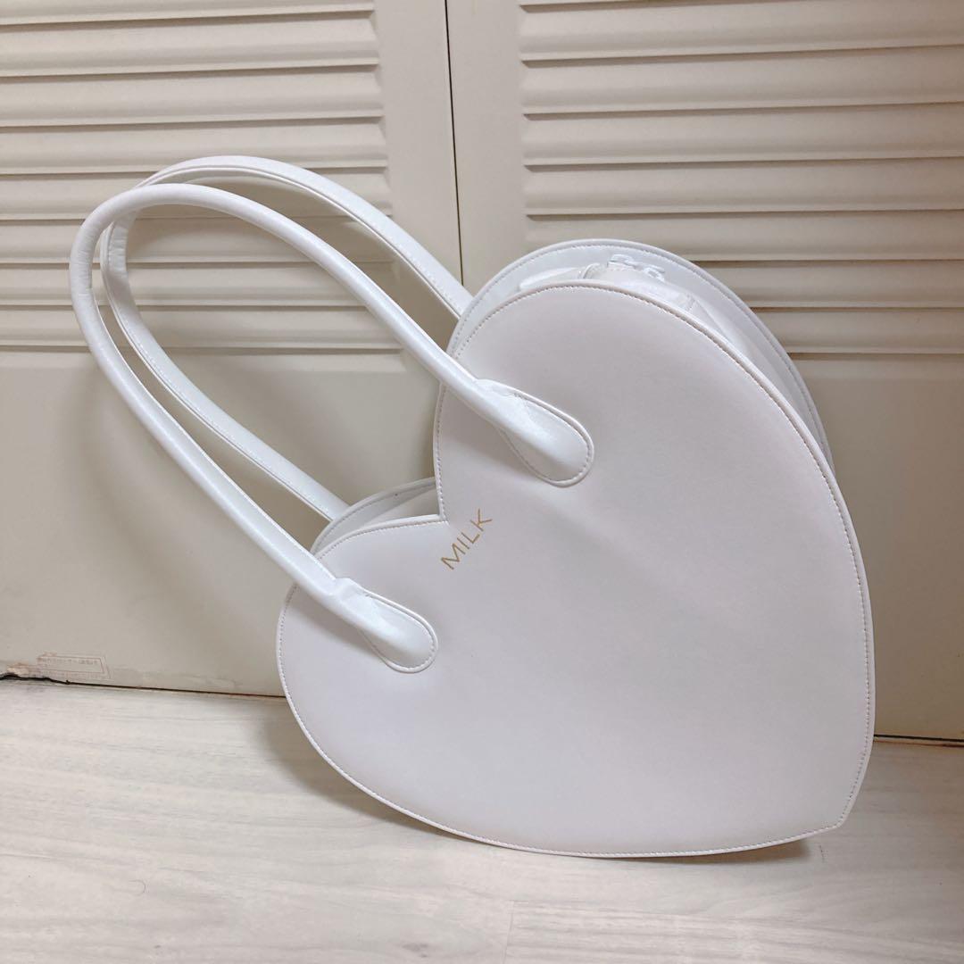 MILK ハートバッグ 白