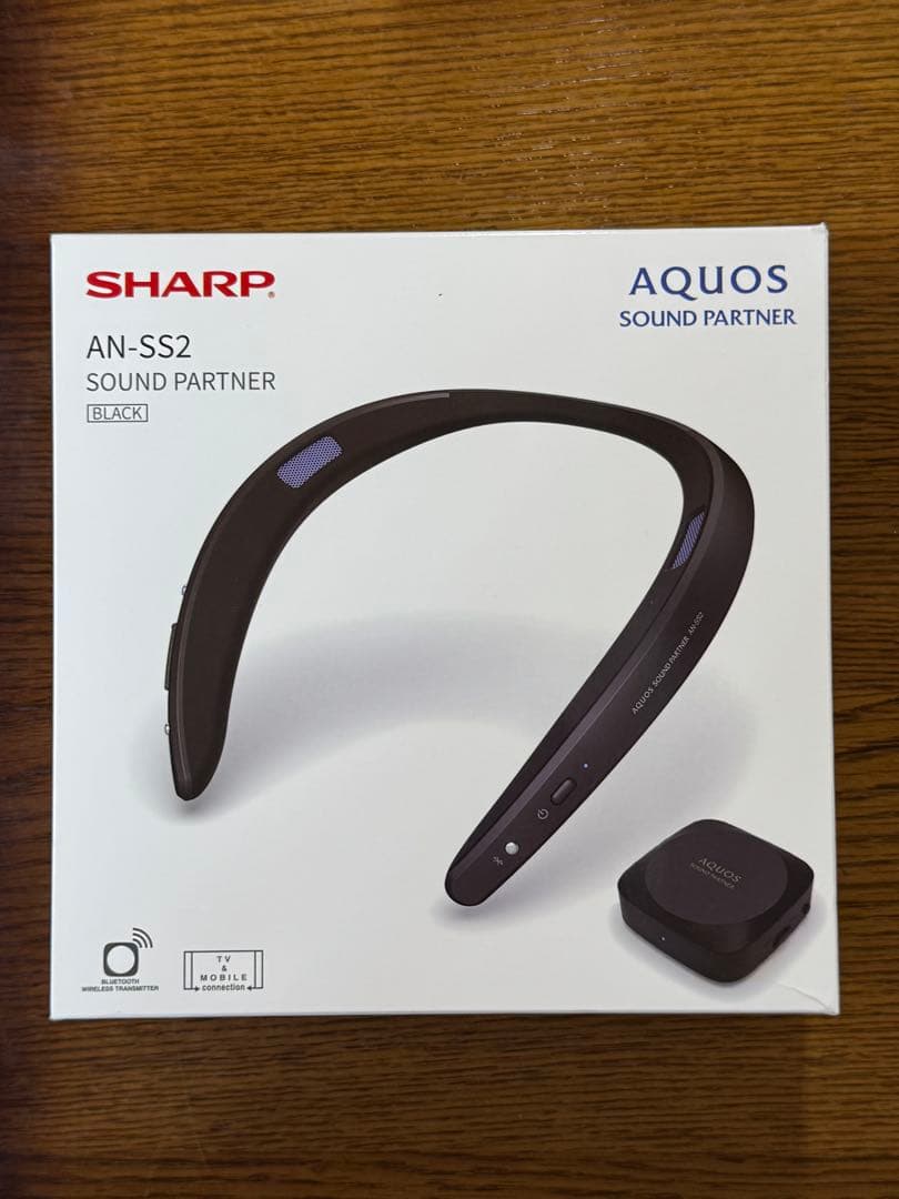 【送料無料・未使用】SHARP AN-SS2 ブラック ネックスピーカー