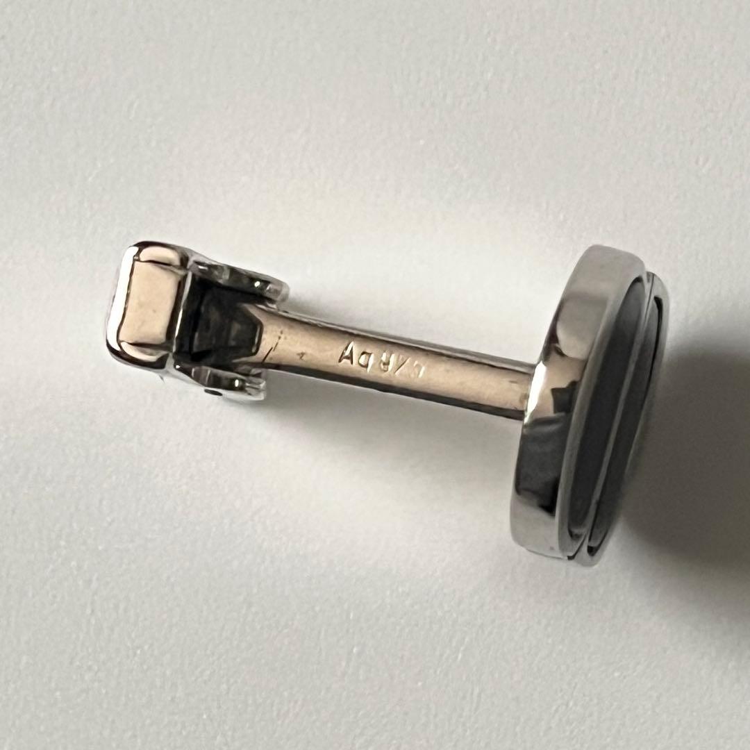 ディオール　カフス　CDアイコン　シルバー　黒　ブラック　カフリンクス　メンズ