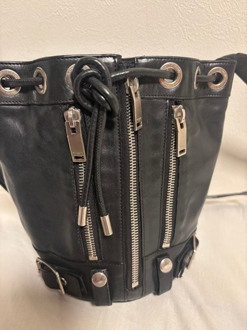 美品 SAINT LAURENT ライダース バケットバッグ　サンローランパリ