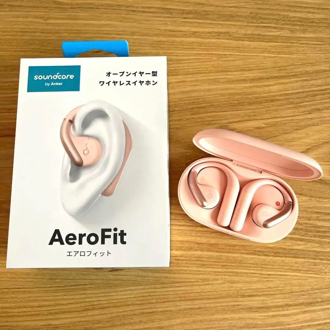 【最終】Anker AeroFit ピンク Bluetoothワイヤレスイヤホン