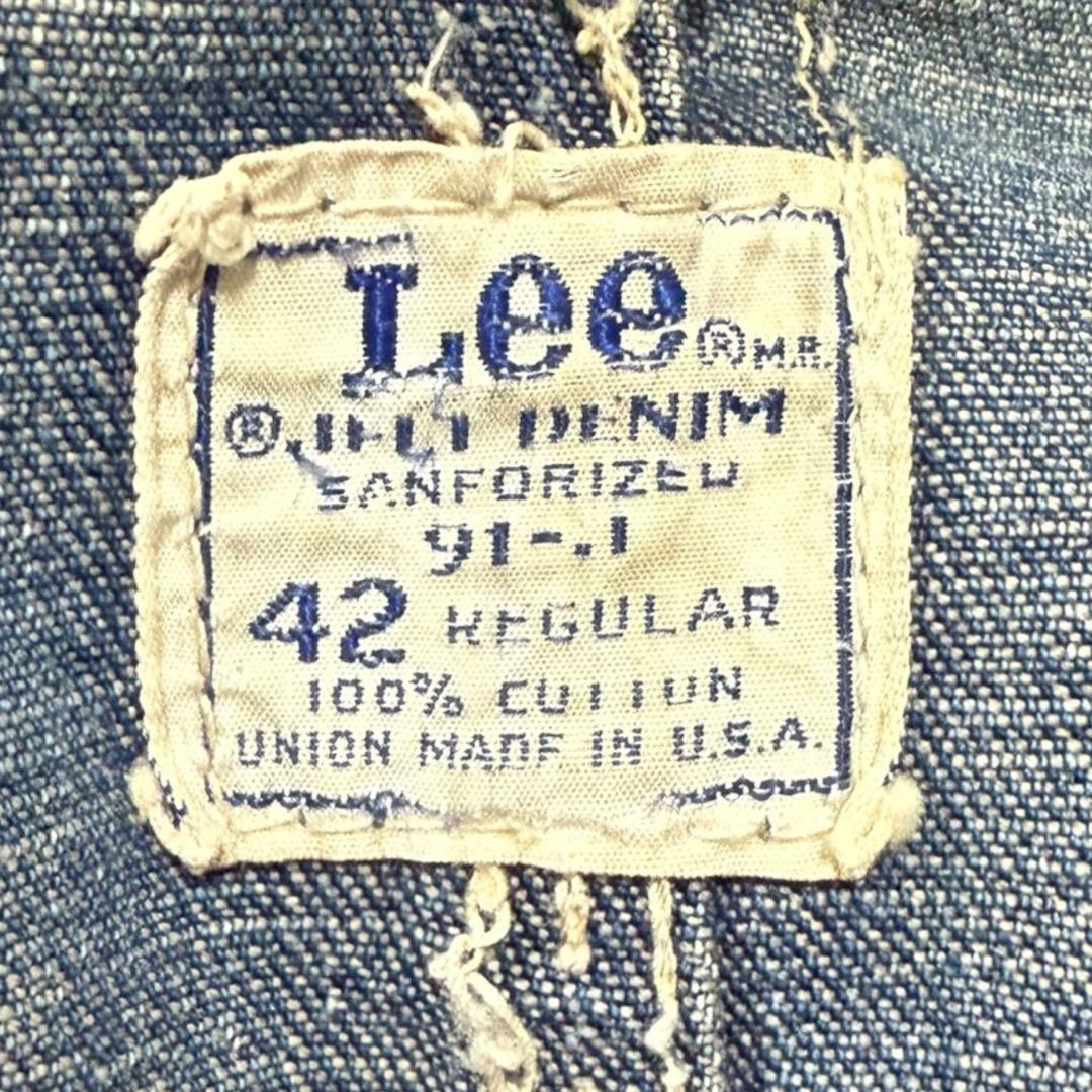 60s Lee 91-J カバーオール 42 USA製 JELT DENIM
