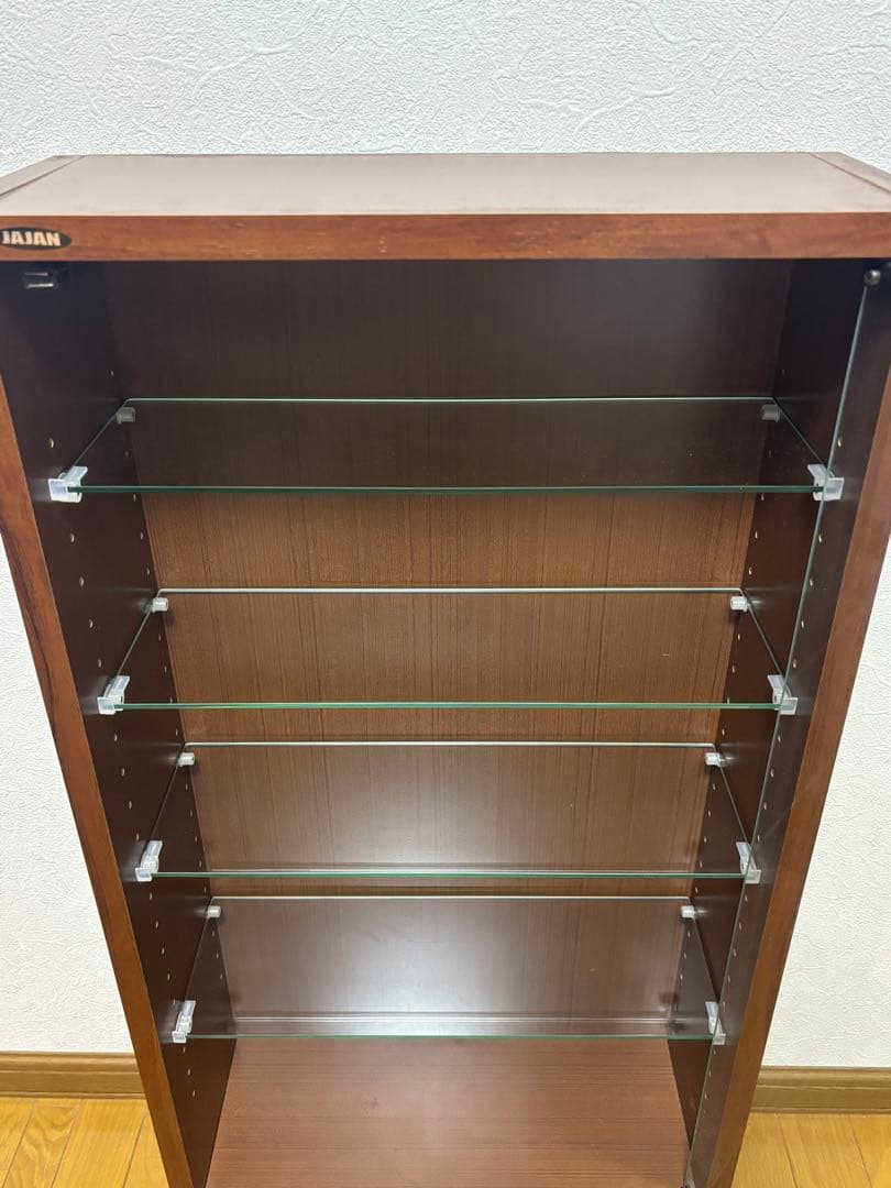 JAJAN ブラウン ガラス ディスプレイケース コレクション