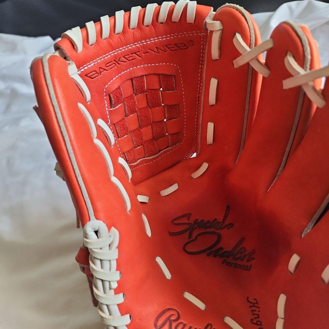 Rawlings 硬式野球グローブ ✨投手用オーダー✨オレンジ/ブラック