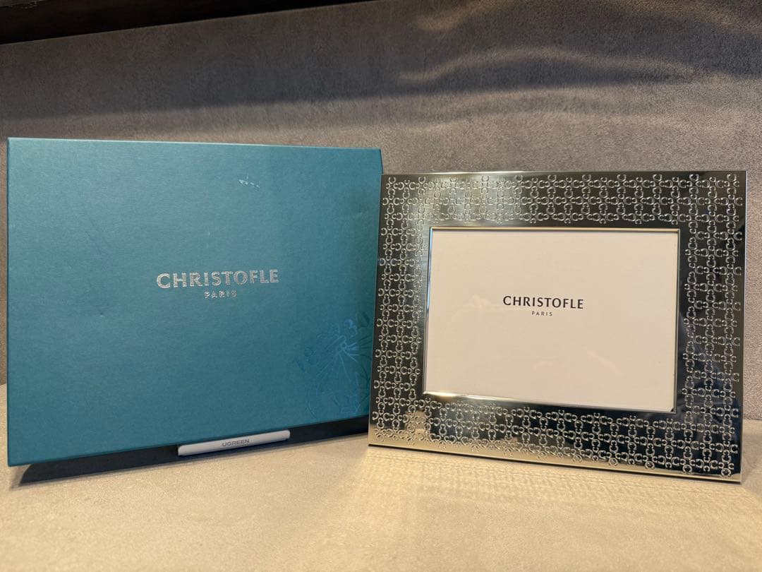 【新品】クリストフル シルバー 写真立て 約22x27cm