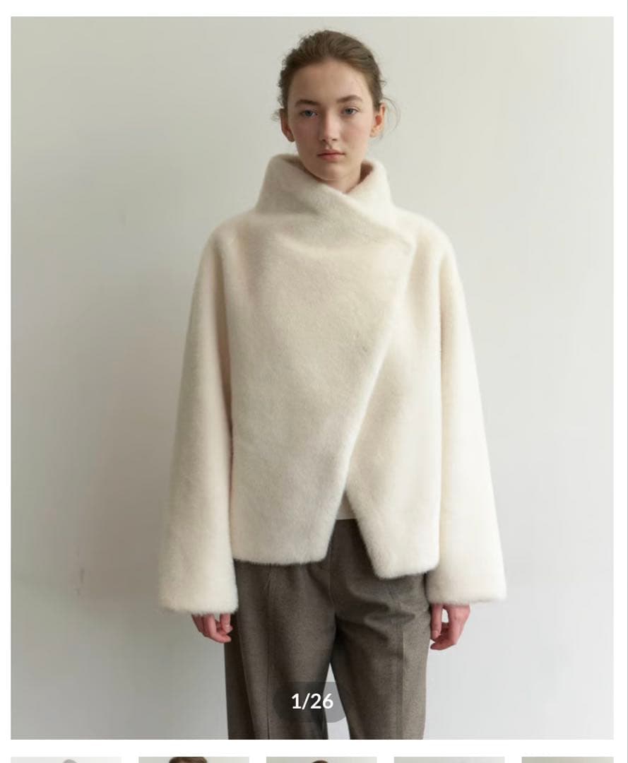 【新品】Na.e Reversible Fur Coat White コート