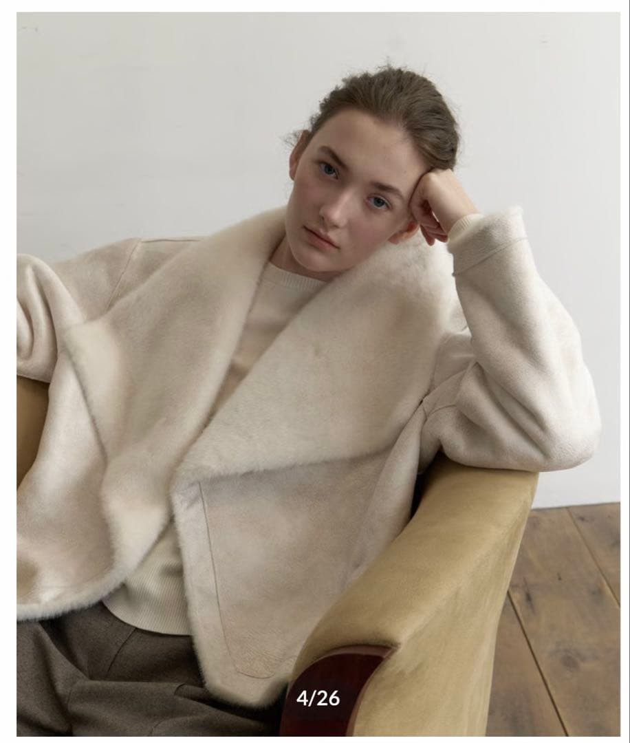 【新品】Na.e Reversible Fur Coat White コート