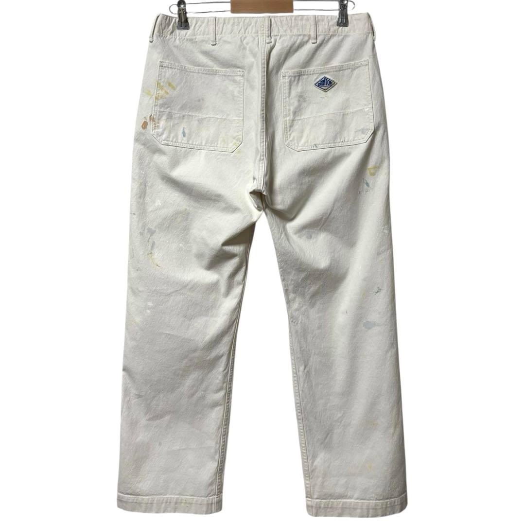 DANTON ベイカーパンツ 白 ライトキャンバス ペイント ペンキ 一点物