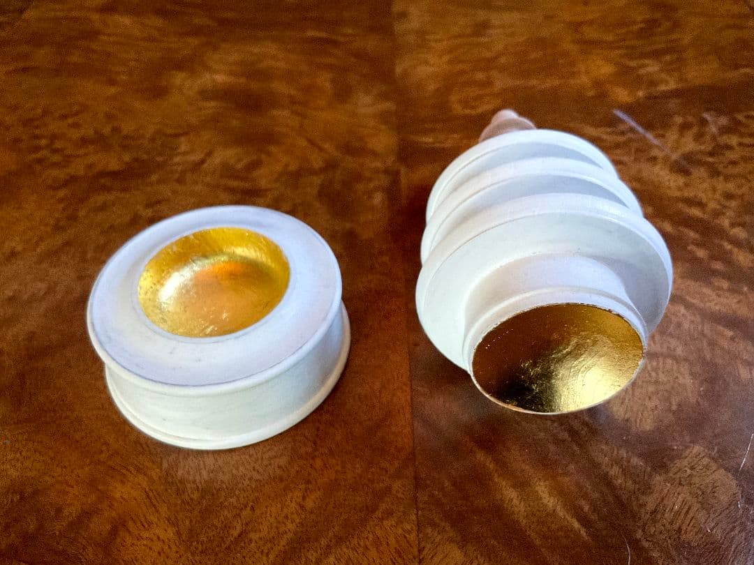 法隆寺古材台　昭和百萬塔　香合　杉村和作　『栄春』　法隆寺大野可圓書付箱　共箱