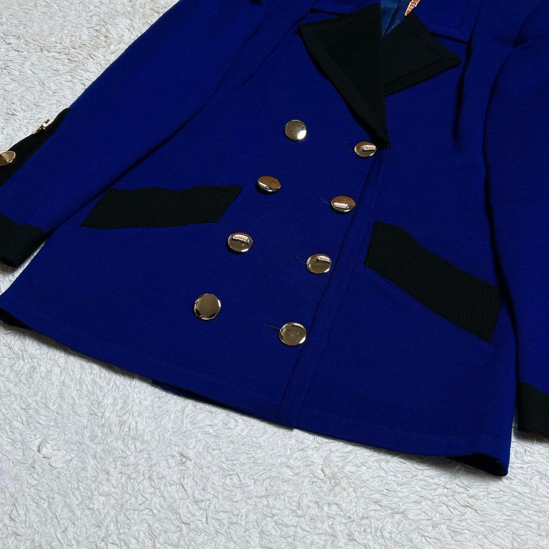 美品/イヴサンローラン　金ボタンバイカラージャケット　ダブル　ウール　M