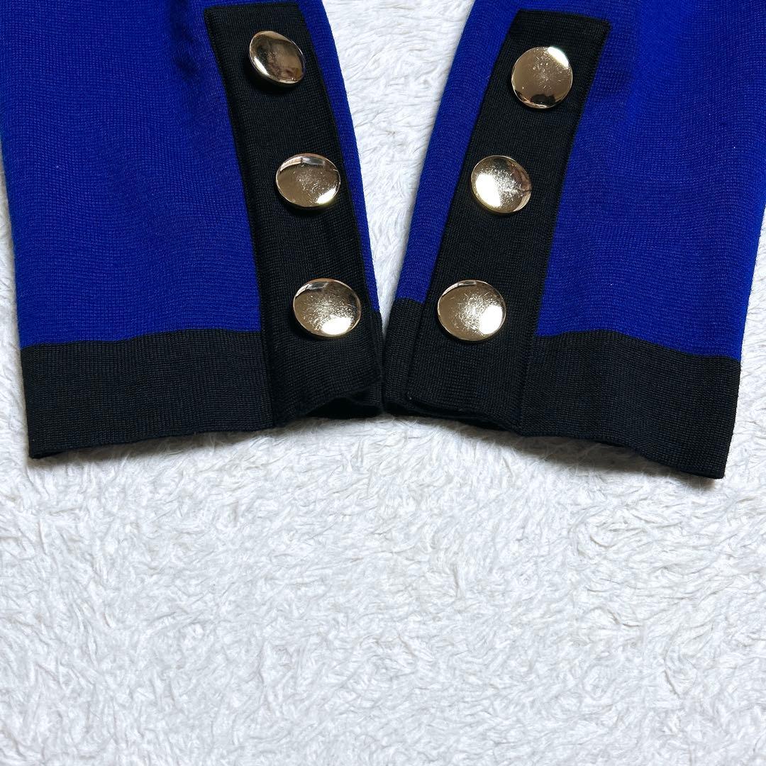 美品/イヴサンローラン　金ボタンバイカラージャケット　ダブル　ウール　M