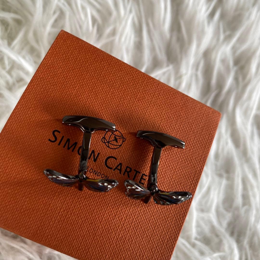 美品　SIMONCARTER/サイモンカーター　カフス　蝶