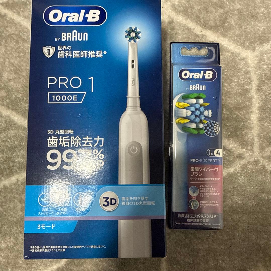 Oral-B PRO 1 1000E 電動歯ブラシ（替ブラシ付）