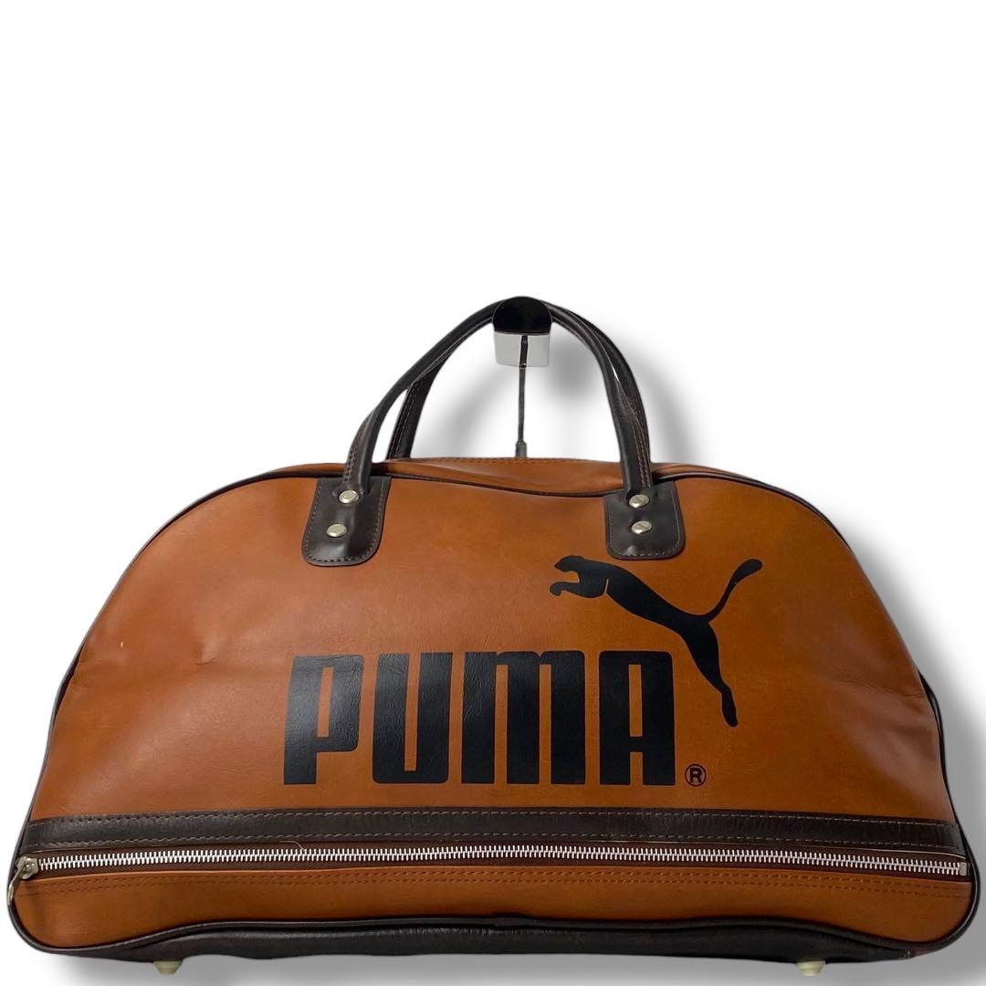 バッグ 90s Vintage Puma Leather Boston Bag