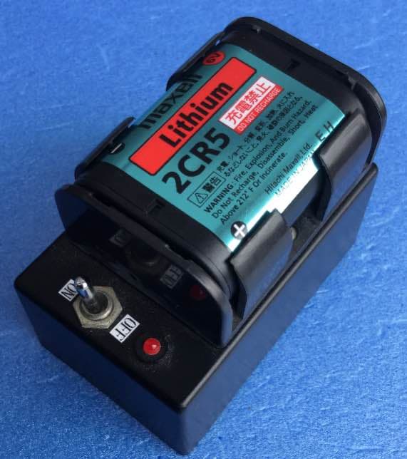 2CR5ホルダー  BH 2CR5 - リチウム電池をケースに取付- 例