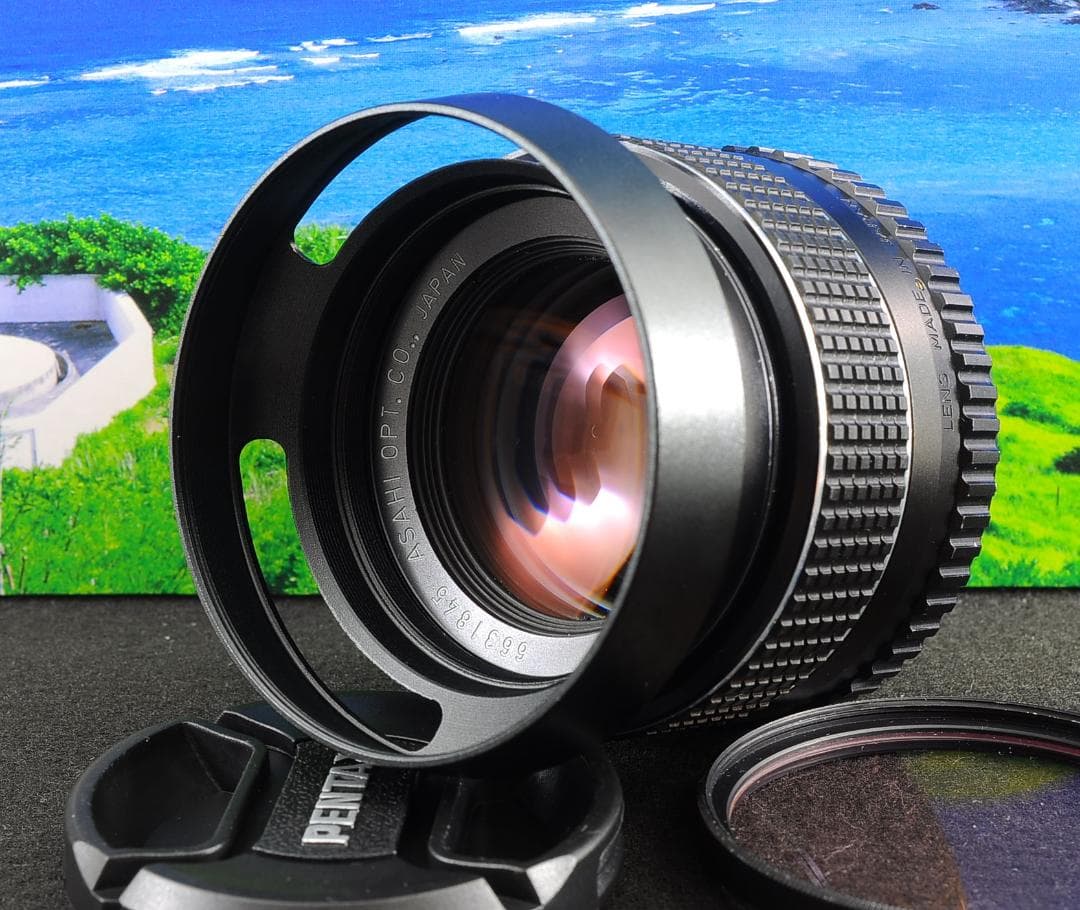ペンタックス SMC Takumar 50mm F1.4 フード付き！整備済み！