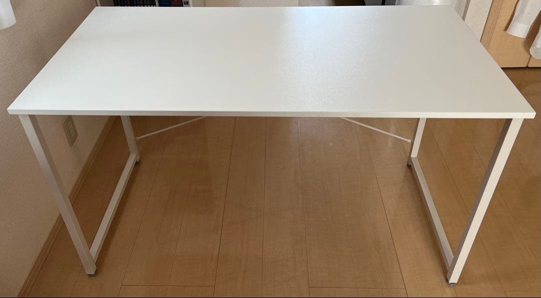 サンワダイレクト　ホワイト パソコンデスク シンプル