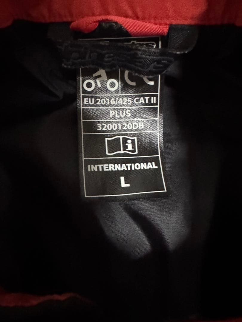 Alpinestars T-SP S ジャケット 黒/赤 Lサイズ