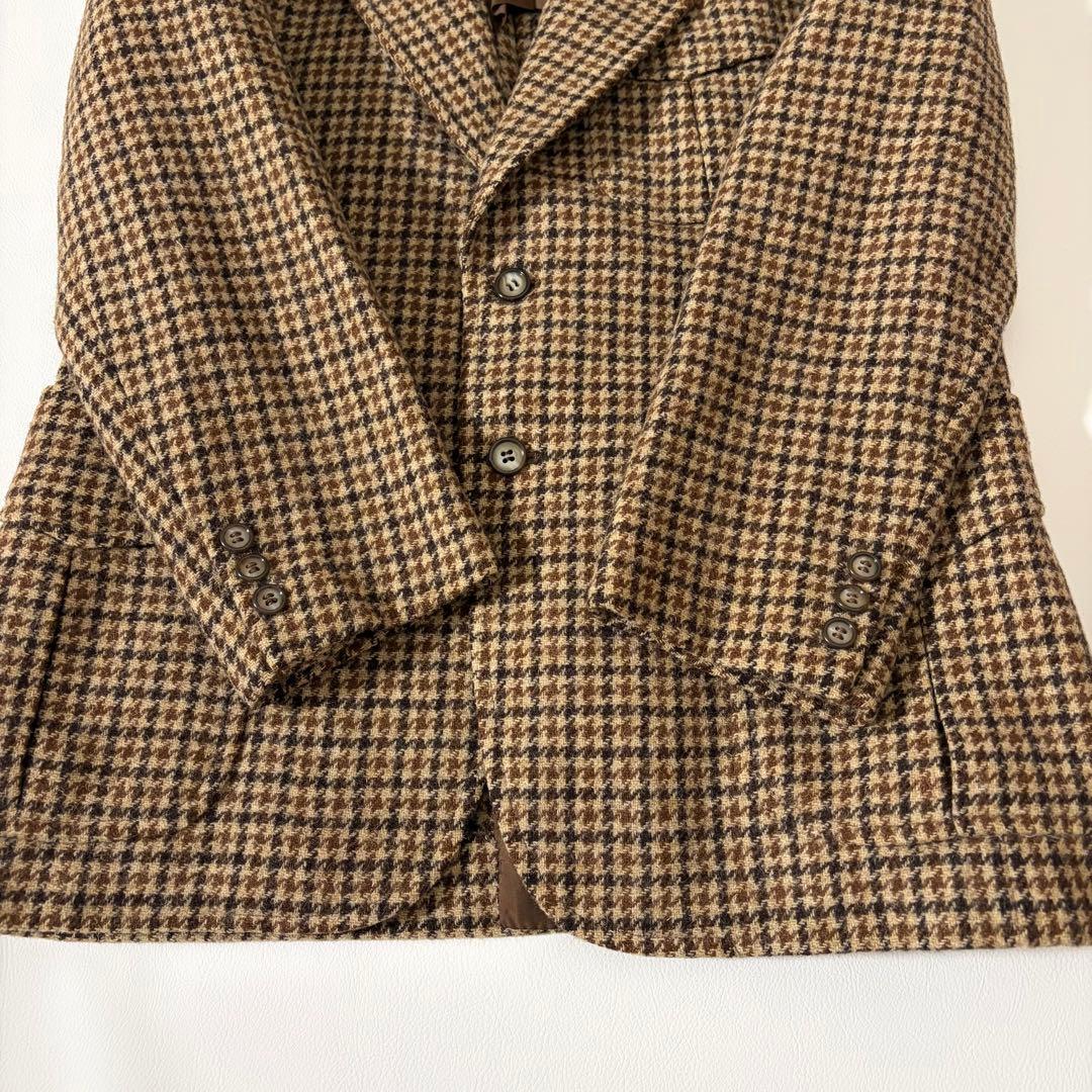 美品 バーバリー ツイードジャケット ハウンドトゥース ブリティッシュ調 AB4