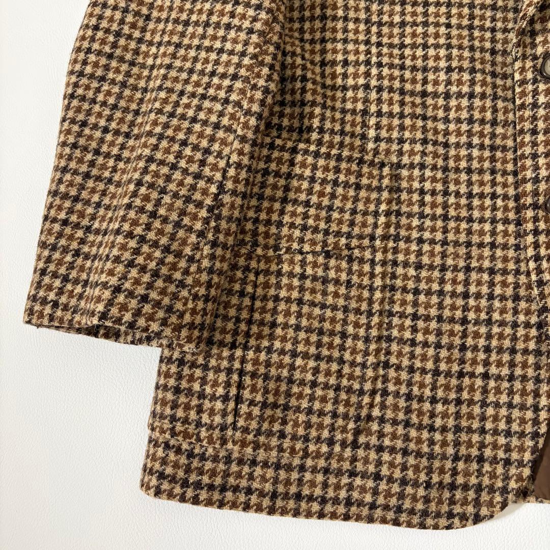 美品 バーバリー ツイードジャケット ハウンドトゥース ブリティッシュ調 AB4