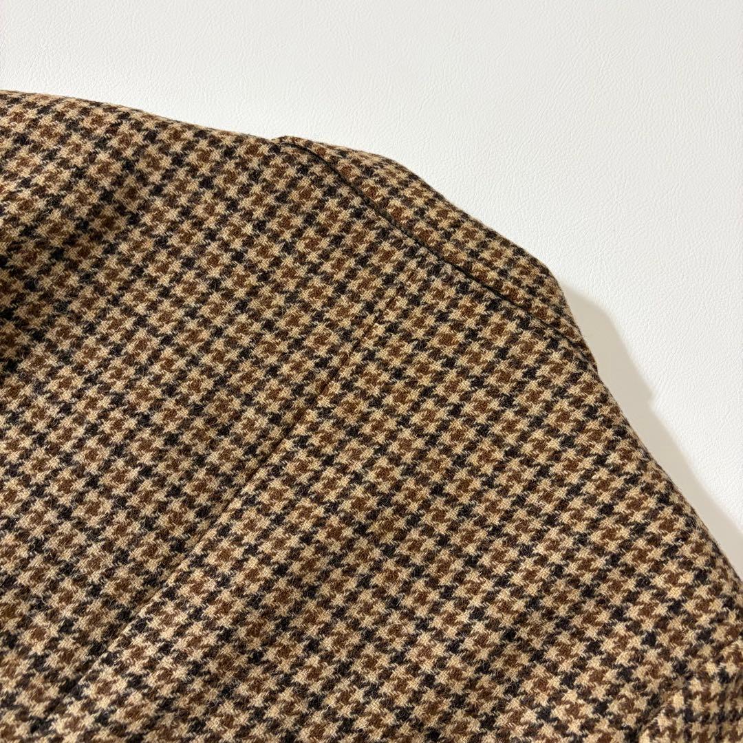 美品 バーバリー ツイードジャケット ハウンドトゥース ブリティッシュ調 AB4