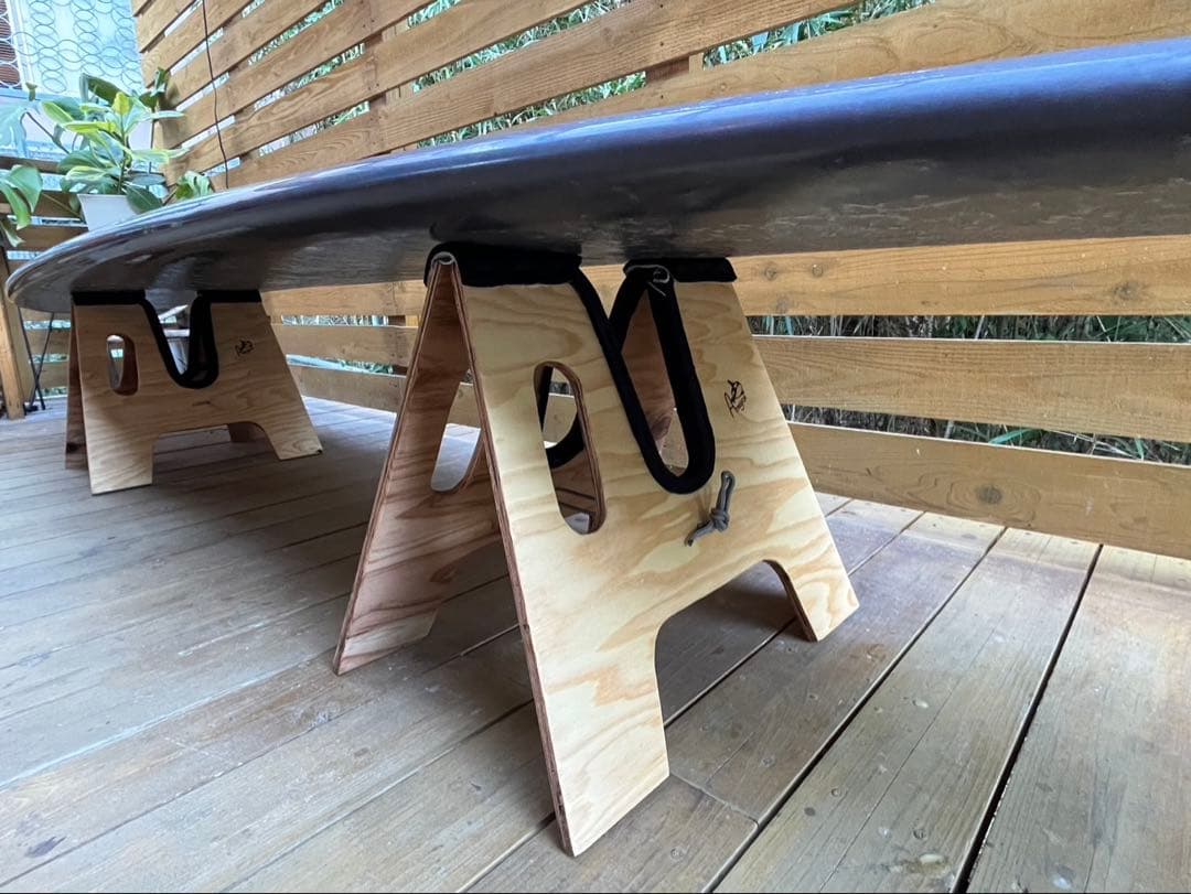 【オリジナル】サーフボードスタンド　木製　ロングボード