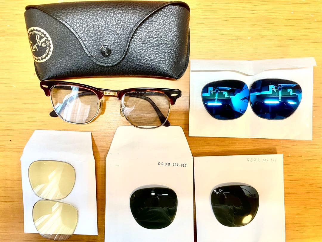 Ray-Ban クラブマスター交換レンズ3セット