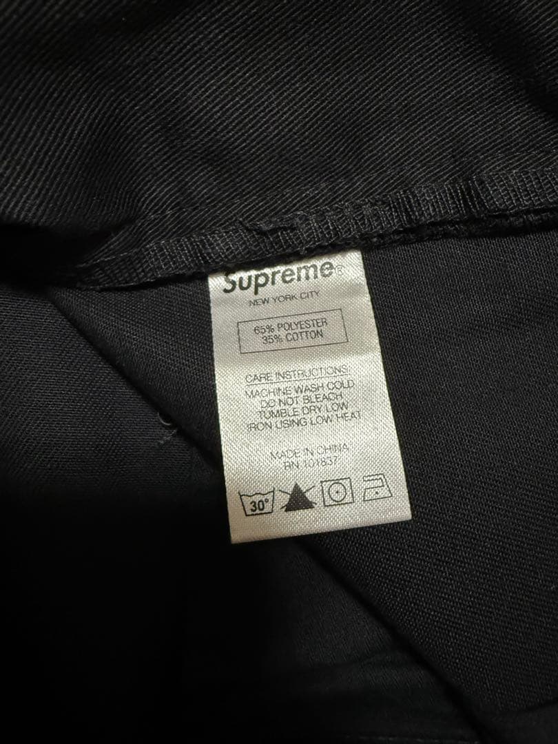 Supreme 黒 チノパン