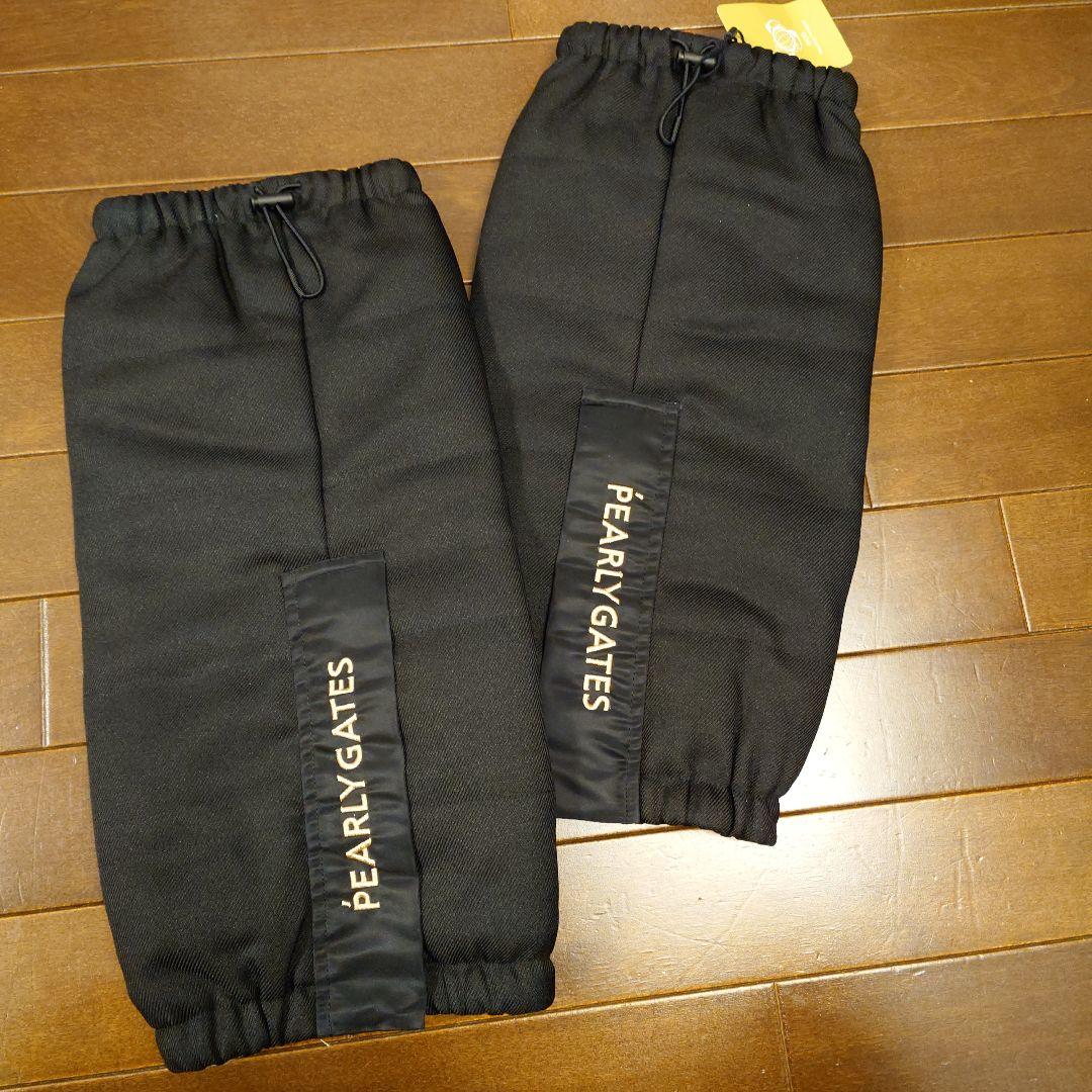 新品タグ付パーリーゲイツ黒レッグウォーマー