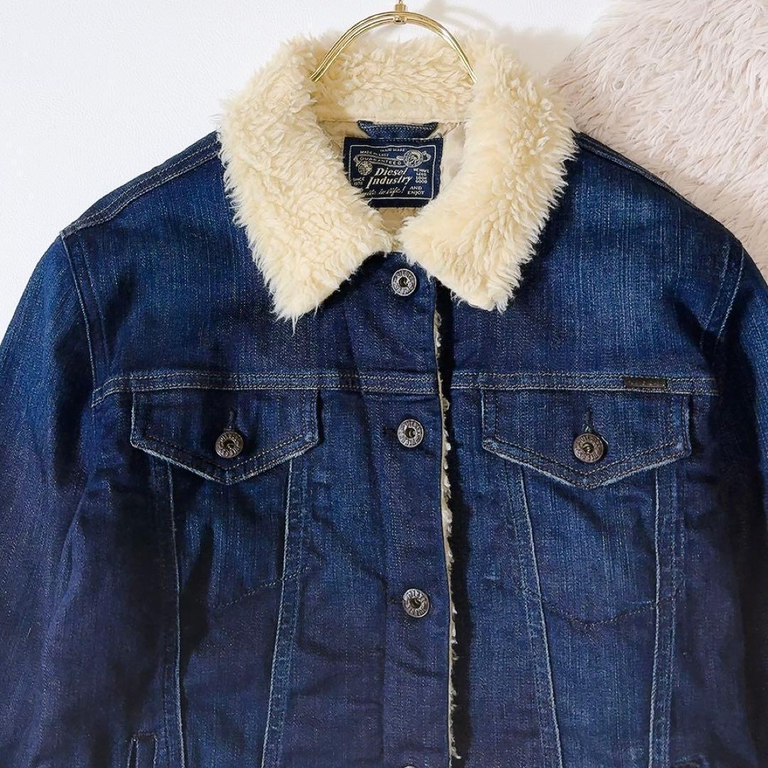 美品ꕥDIESEL INDUSTRY ディーゼル デニム ボアジャケット M