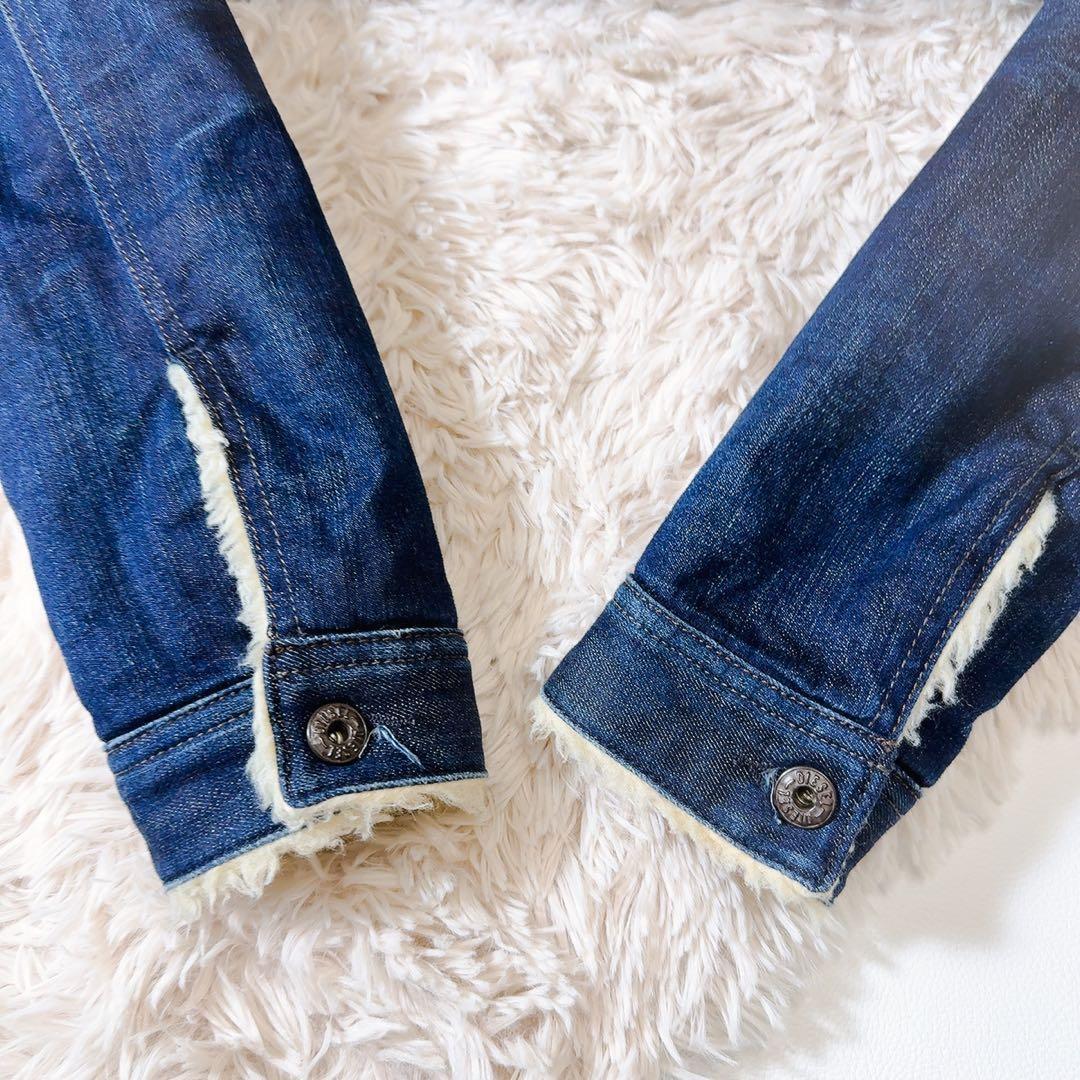 美品ꕥDIESEL INDUSTRY ディーゼル デニム ボアジャケット M