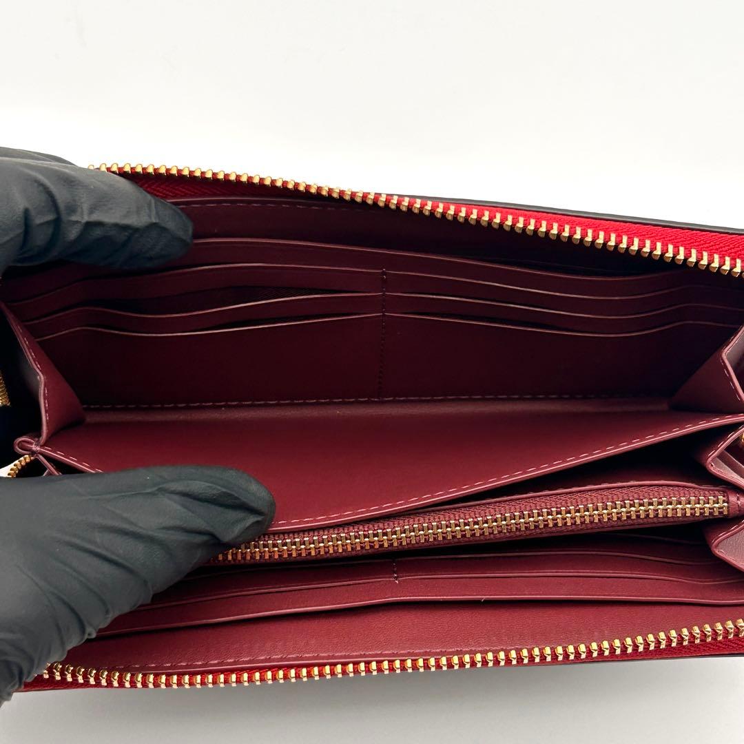 ✨美品✨ COACH コーチ 長財布 PVCレザー ラウンドファスナー