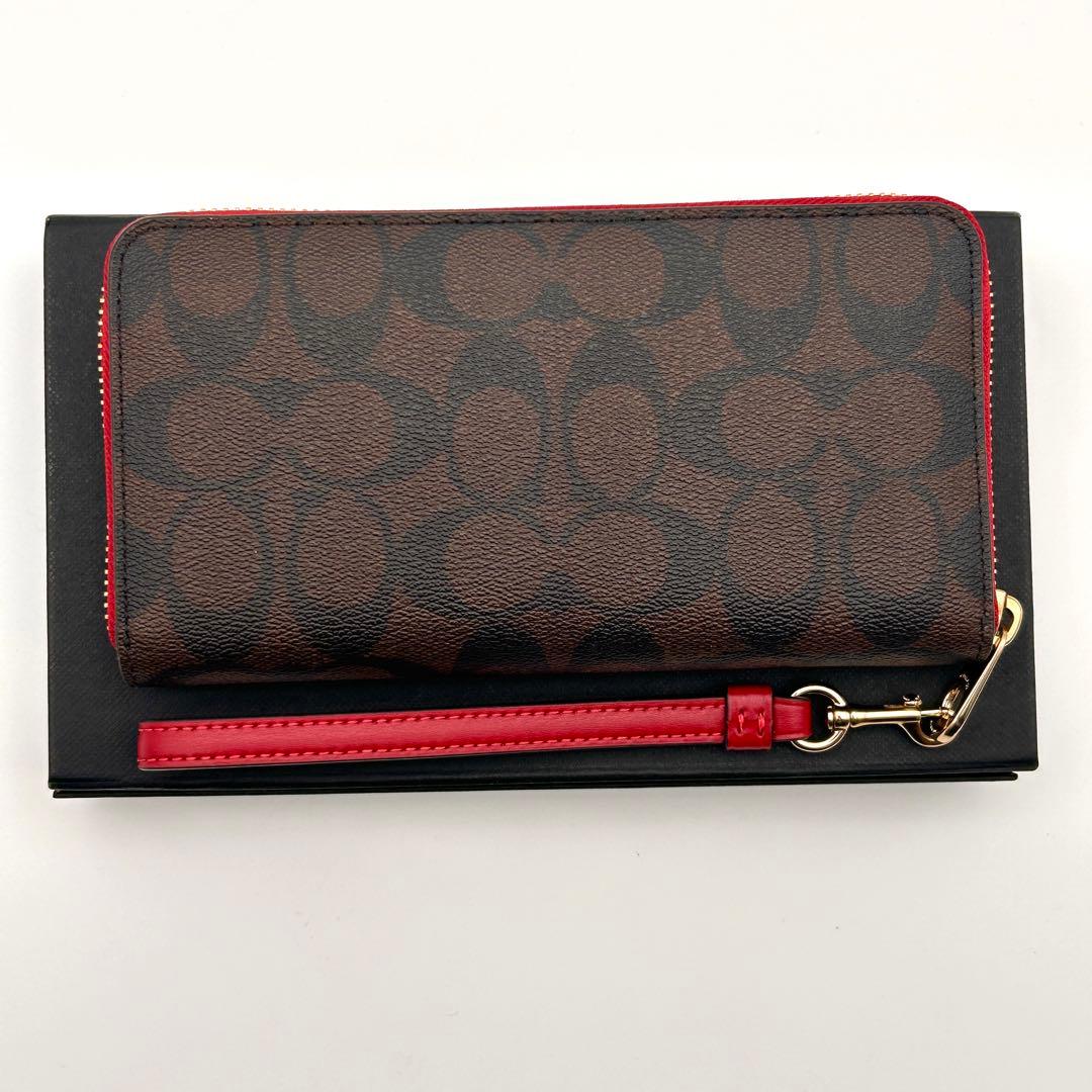 ✨美品✨ COACH コーチ 長財布 PVCレザー ラウンドファスナー