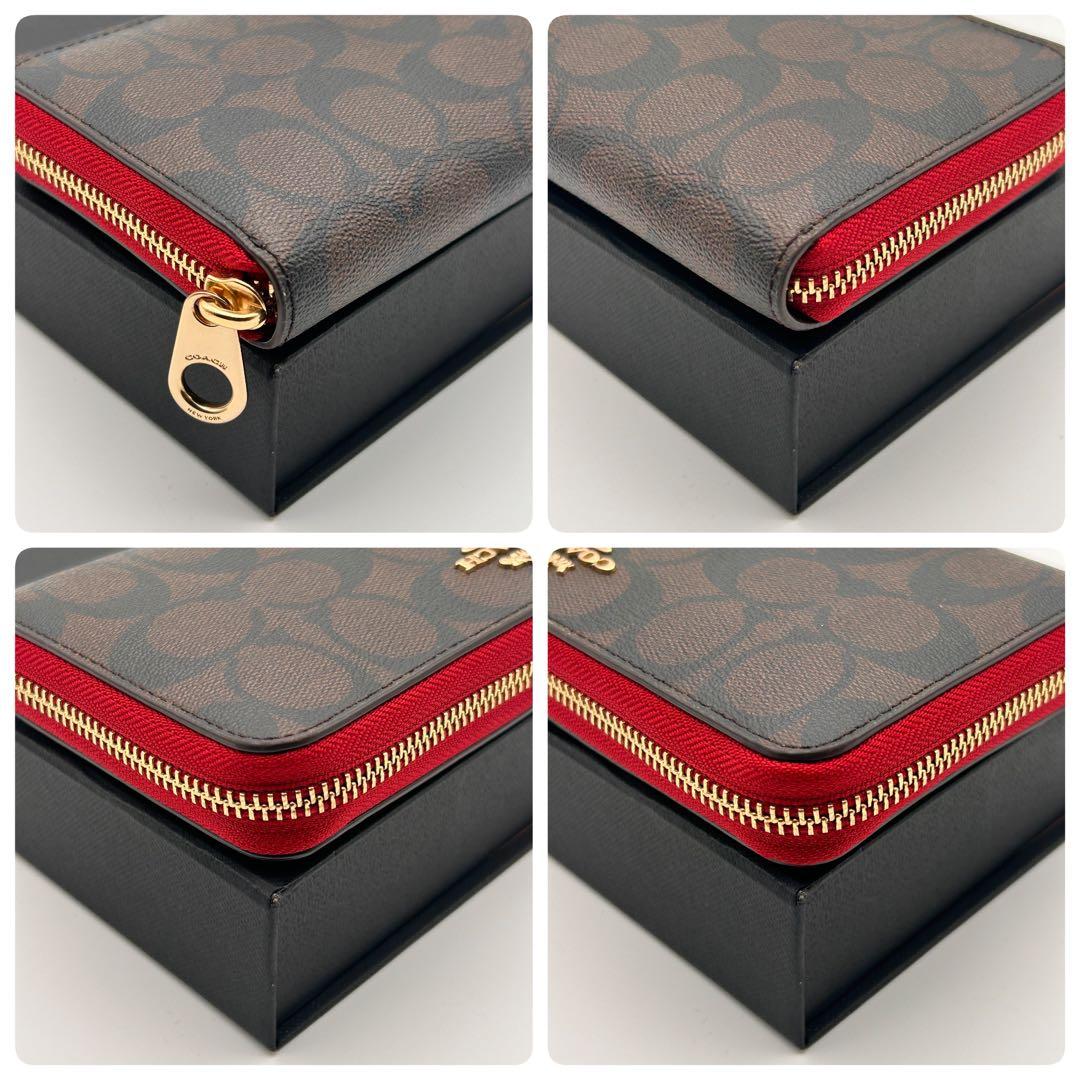 ✨美品✨ COACH コーチ 長財布 PVCレザー ラウンドファスナー